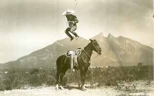Mexican Charro Jumping over Horse - Guadalupe Ephemera | Unknown Artist,{{product.type}}