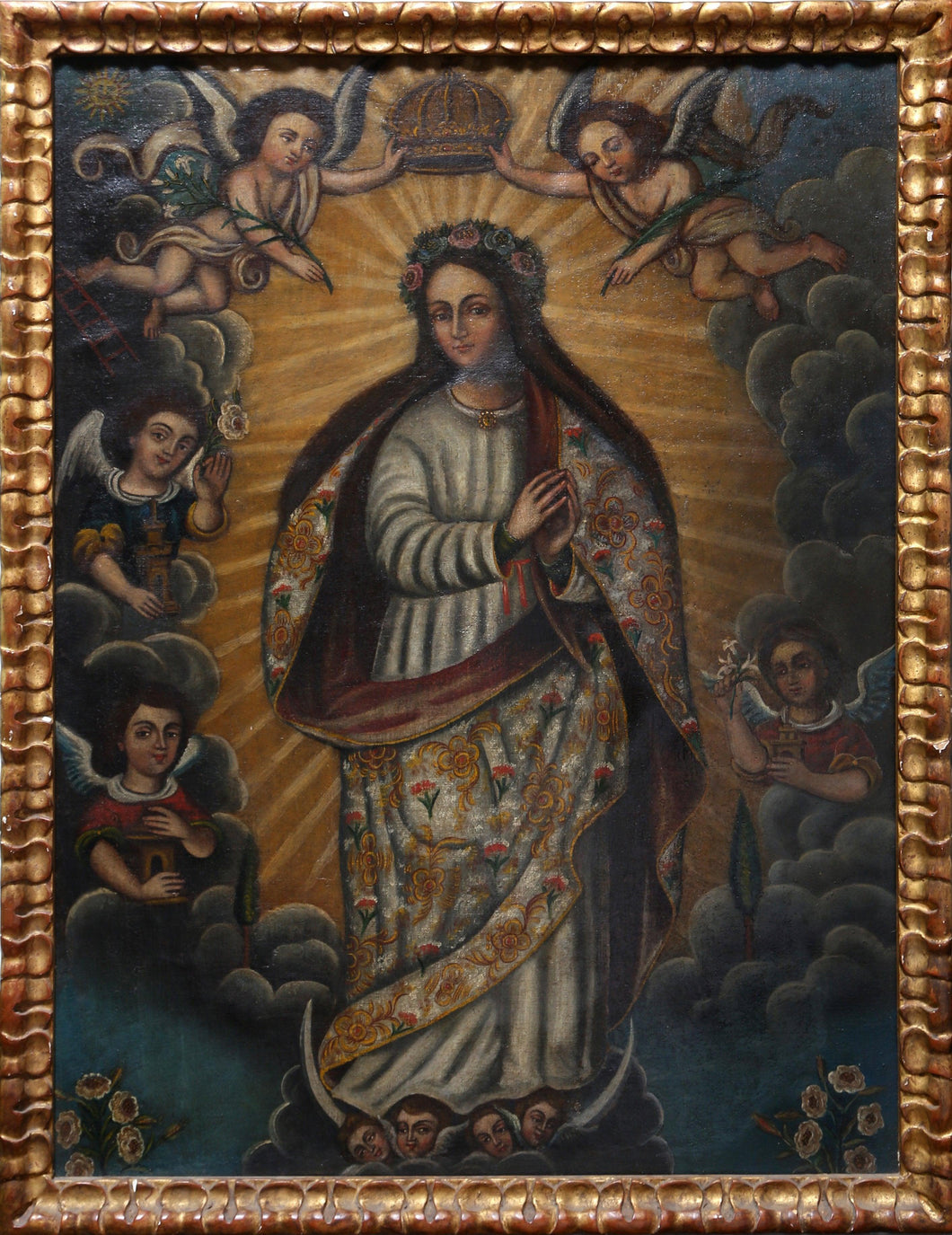 Mexican Madonna with Angels Oil | Unknown Artist,{{product.type}}