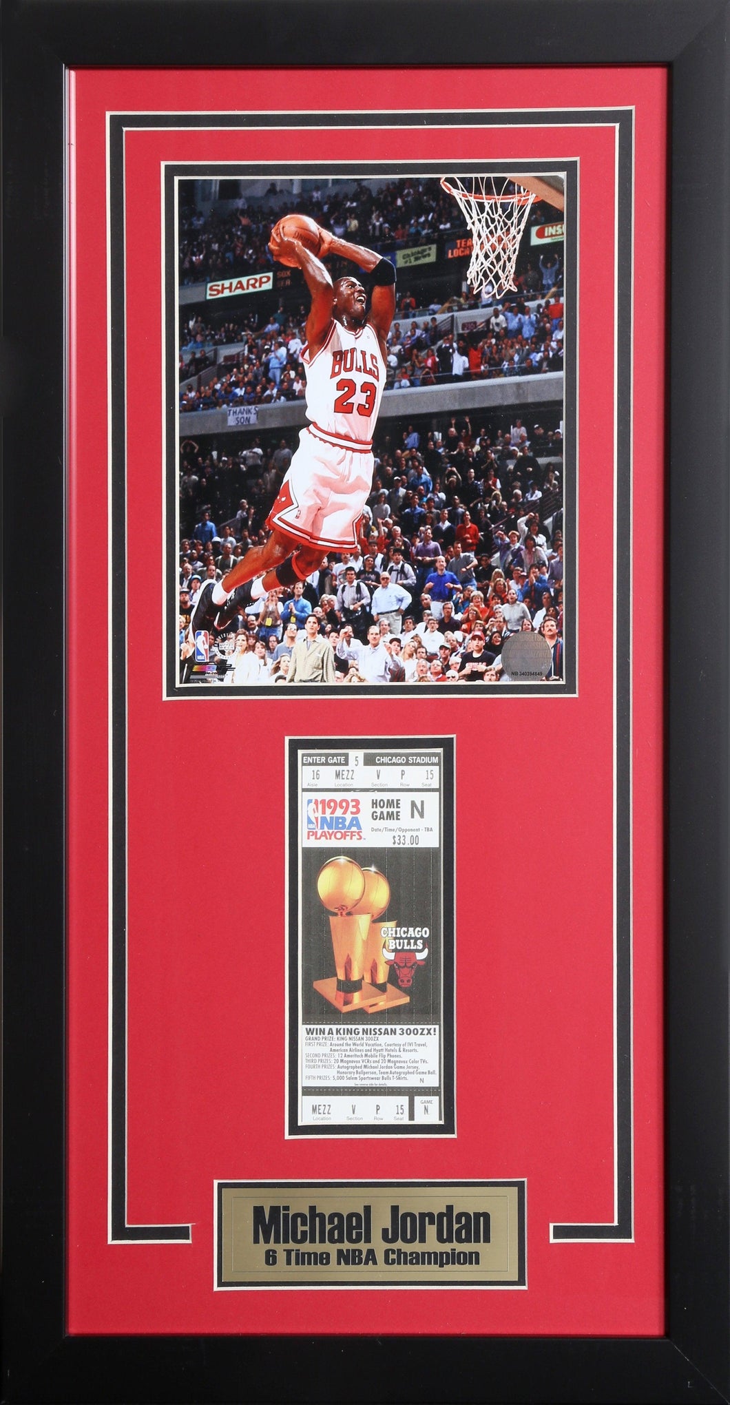 Michael Jordan 6 Time NBA Champion Poster | Unknown Artist,{{product.type}}
