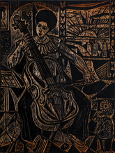 Michelle Cello Woodcut | Irving Amen,{{product.type}}