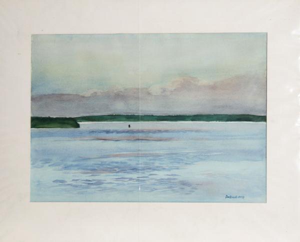Mid Channel - Saint George River, Maine Watercolor | Charles S. Duback,{{product.type}}