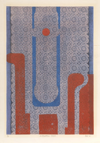 Millepertuis Corail (St. John's Wort Coral) Woodcut | Gaston Petit,{{product.type}}