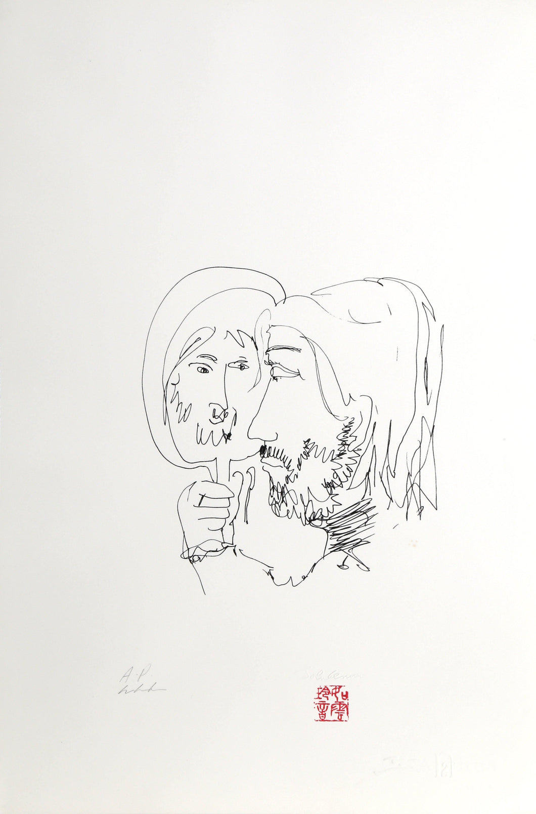 Mirror lithograph | John Lennon,{{product.type}}