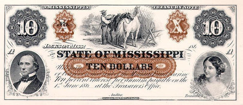 Mississippi - Ten Dollars Currency | American Bank Note Commemoratives,{{product.type}}