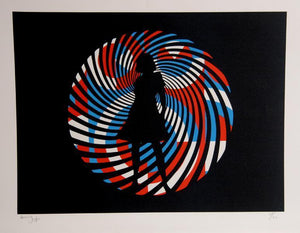 Mod Dancing Silhouette Lithograph | Bonnie Gat,{{product.type}}
