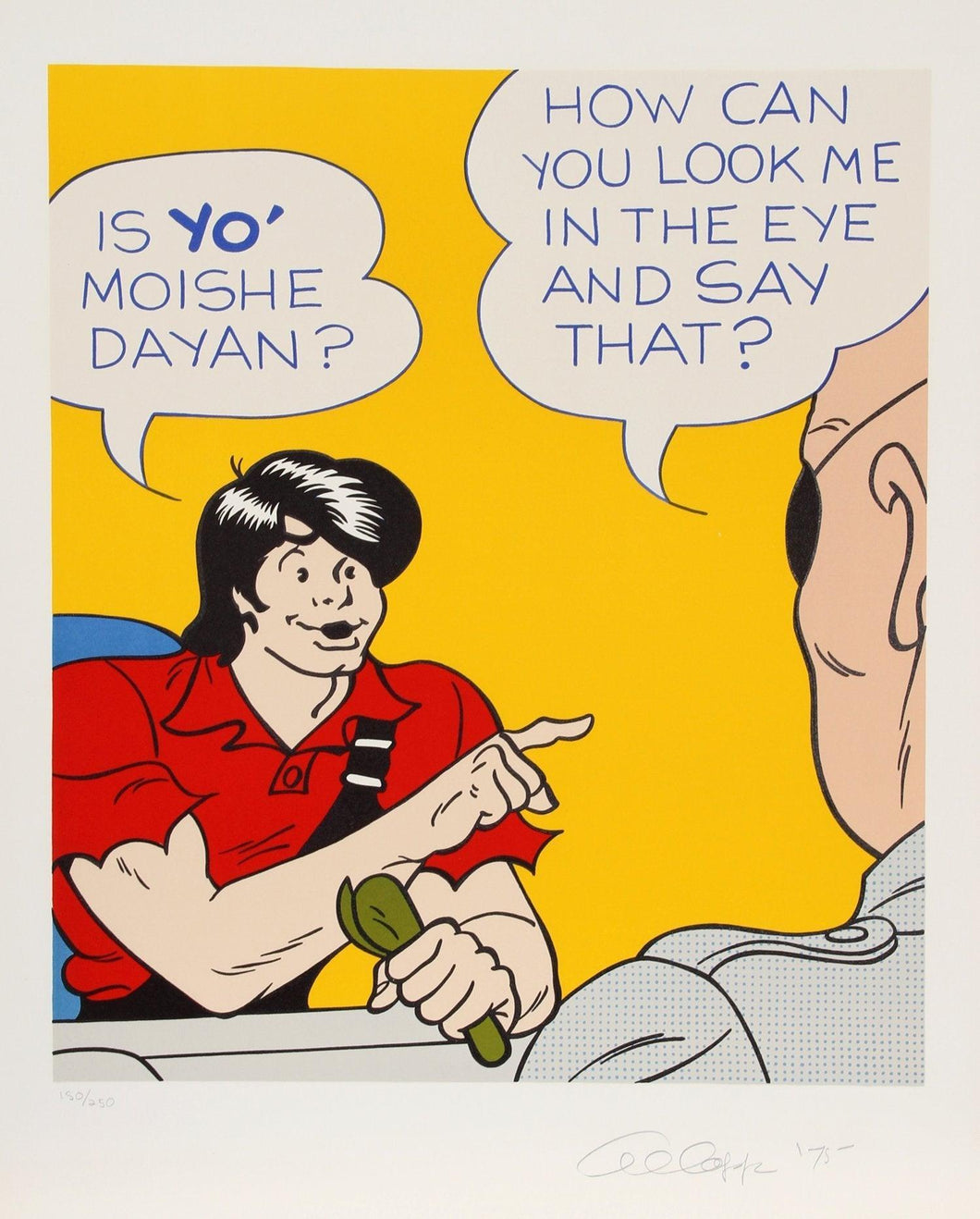 Moishe Dayan Screenprint | Al Capp,{{product.type}}