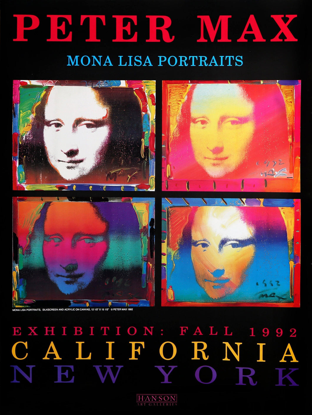 Mona Lisa Portraits Poster | Peter Max,{{product.type}}