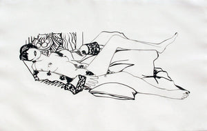 Monica Nude with Purple Robe Etching | Tom Wesselmann,{{product.type}}
