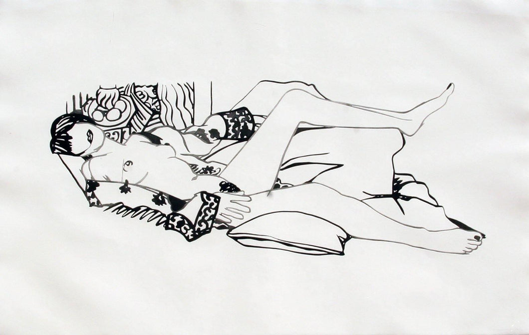 Monica Nude with Purple Robe Etching | Tom Wesselmann,{{product.type}}