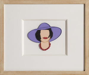 Monica with a Purple Hat Mixed Media | Tom Wesselmann,{{product.type}}