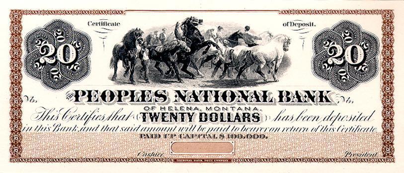 Montana - Twenty Dollars Currency | American Bank Note Commemoratives,{{product.type}}