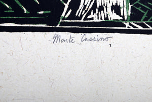 Monte Cassino Woodcut | Italo Scanga,{{product.type}}