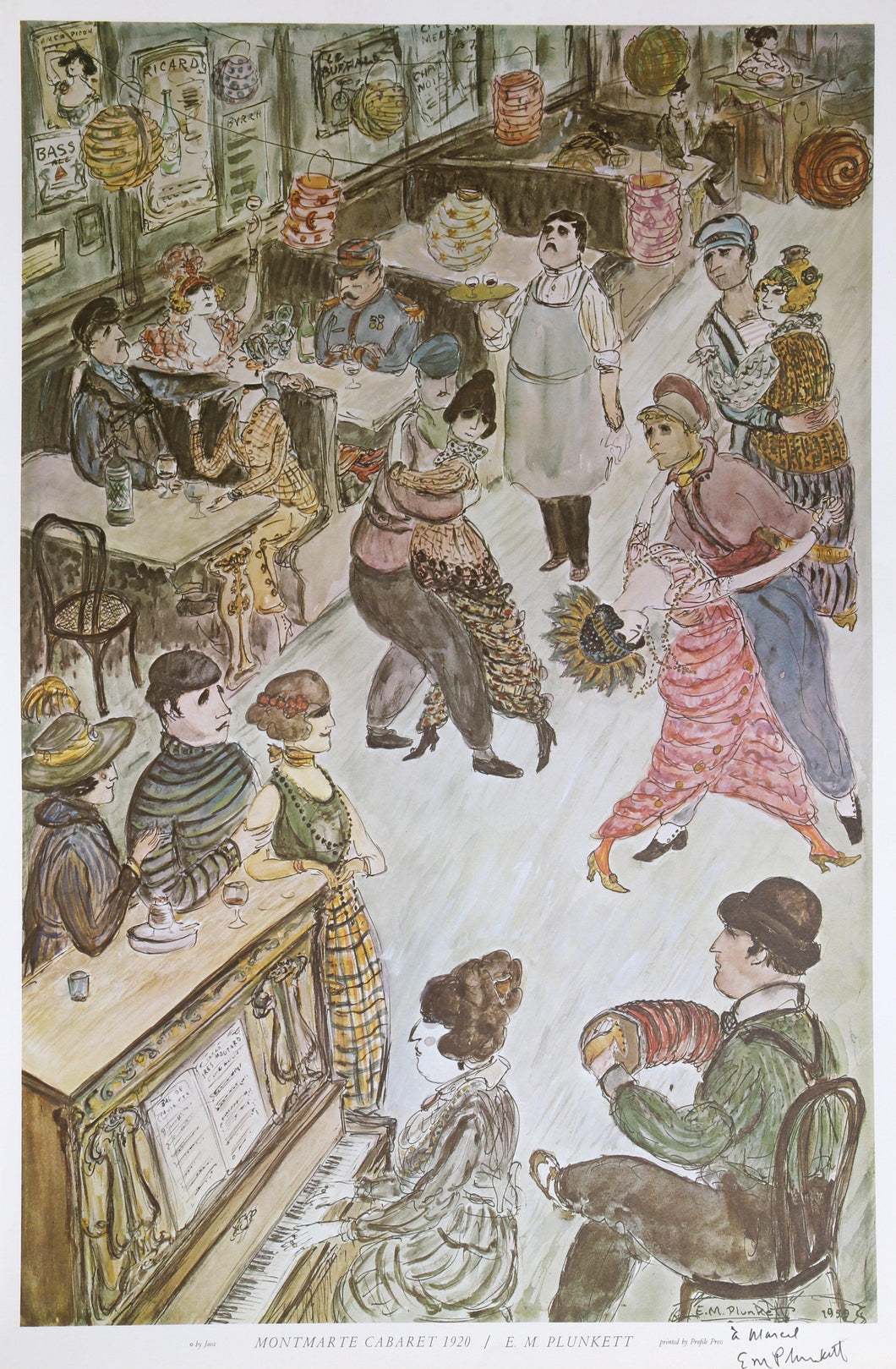Montmarte Cabaret 1920 Poster | Edward M. Plunkett,{{product.type}}