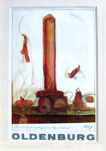 Monumental Sculpture Poster | Claes Oldenburg,{{product.type}}