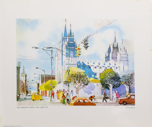 Mormon Temple, Salt Lake City lithograph | Dong Kingman,{{product.type}}