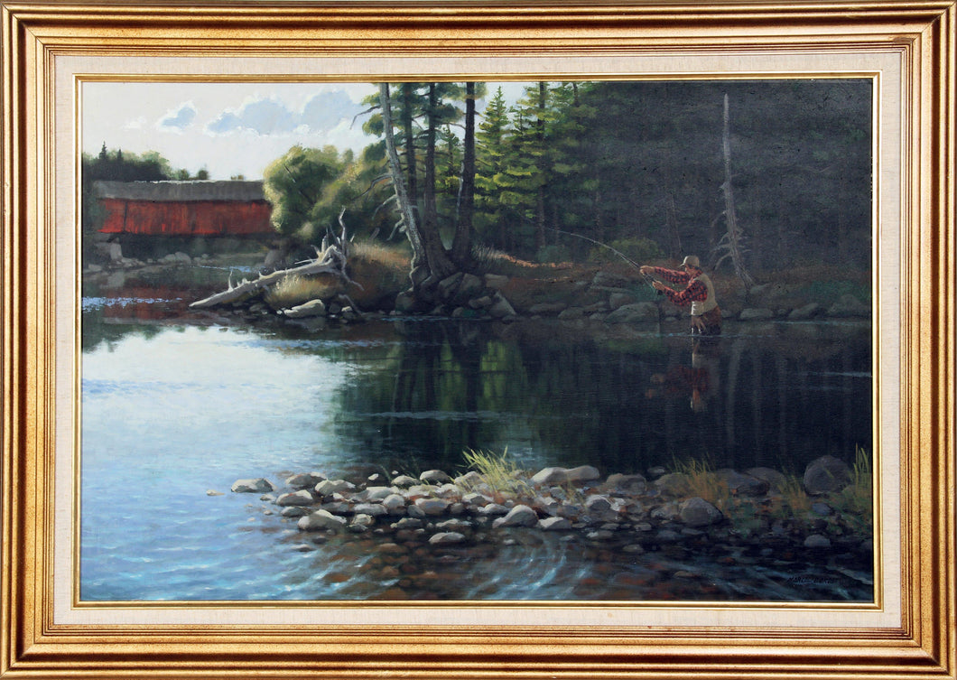 Morning catch (Fly Fishing) Oil | Marcel Bordei,{{product.type}}