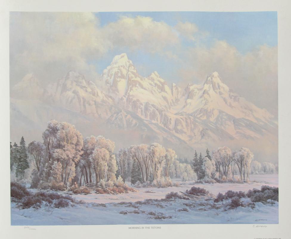 Morning in the Tetons Lithograph | Clyde Aspevig,{{product.type}}