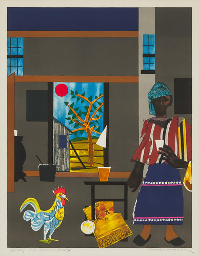 Morning of the Rooster Lithograph | Romare Bearden,{{product.type}}