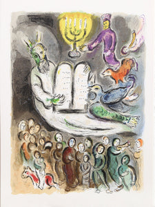 Moses and the Ten Commandments Lithograph | Marc Chagall,{{product.type}}