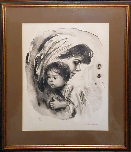 Mother and Baby Lithograph | Sandu Liberman,{{product.type}}