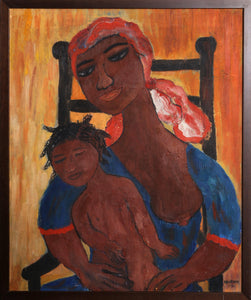 Mother and Child Acrylic | Unknown Artist,{{product.type}}