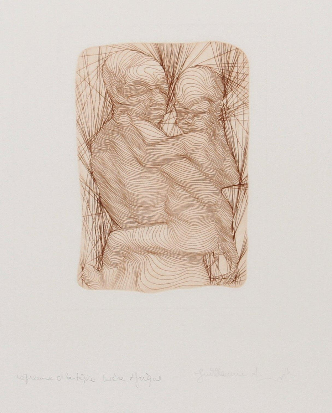 Mother and Child Etching | Guillaume Azoulay,{{product.type}}