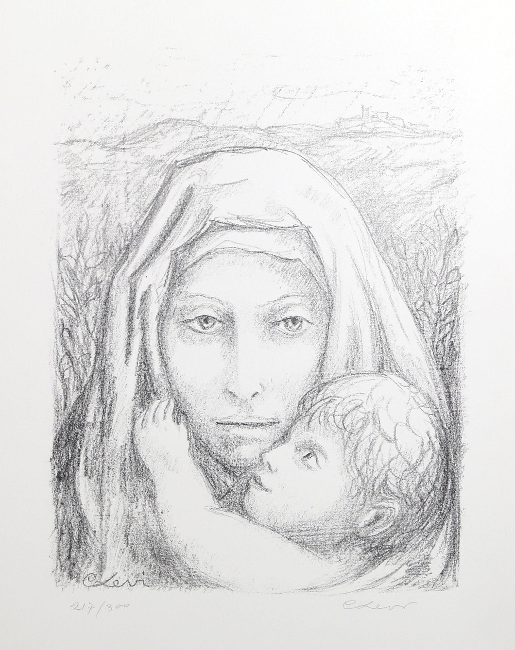 Mother and Child I Lithograph | Carlo Levi,{{product.type}}