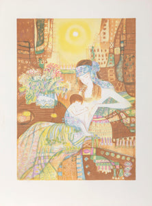 Mother and Child Lithograph | Heshi Yu,{{product.type}}