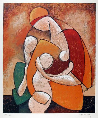 Mother and Child Lithograph | Jan Van Raay,{{product.type}}