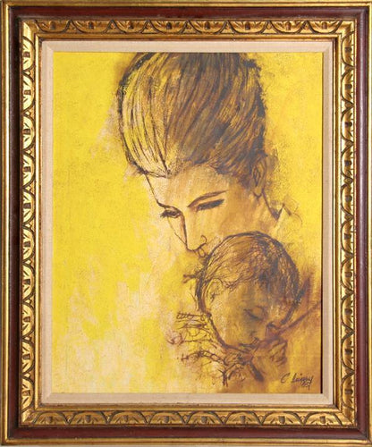 Mother and Child Oil | Carlos Irizarry,{{product.type}}