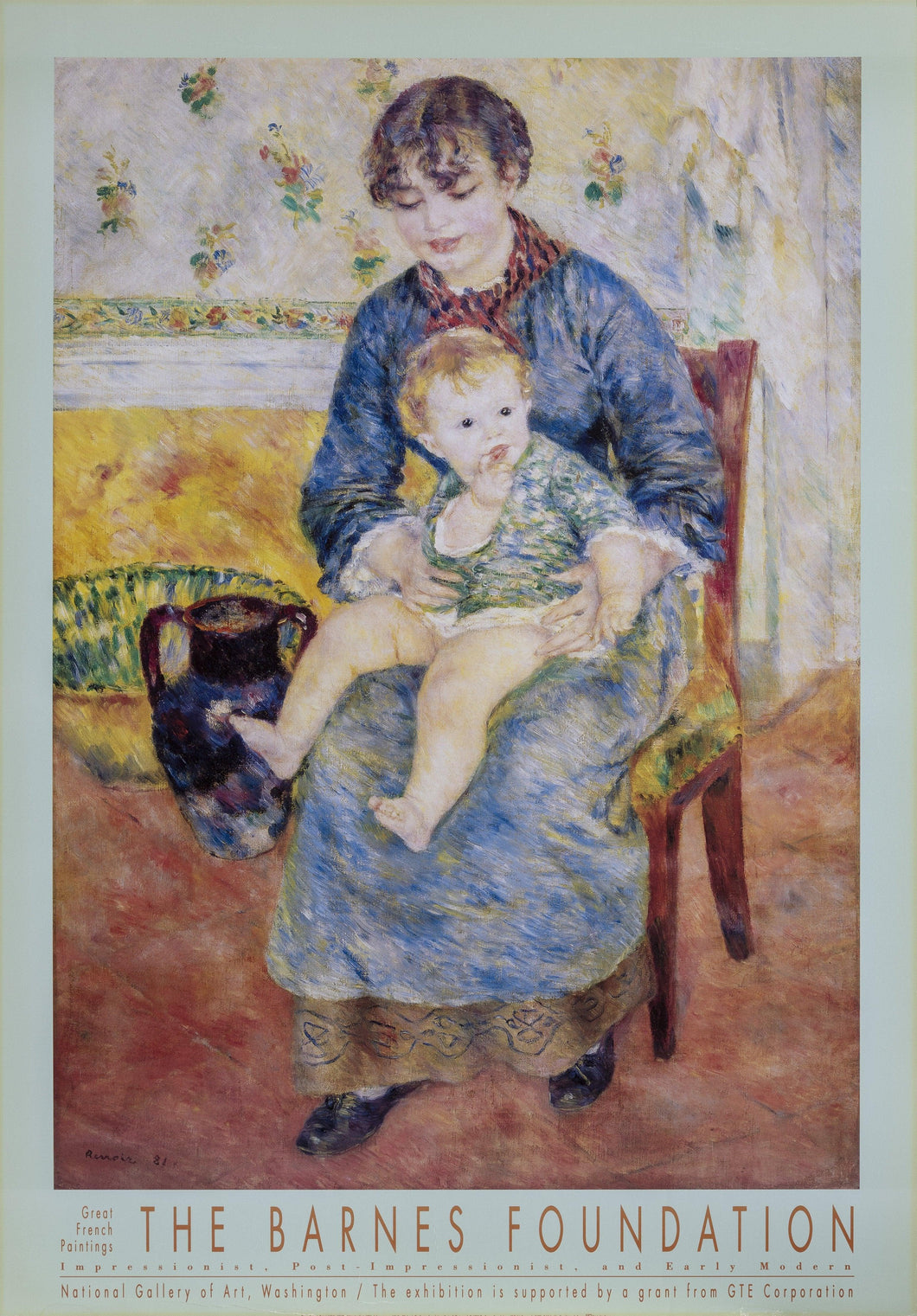Mother and Child Poster | Pierre-Auguste Renoir,{{product.type}}