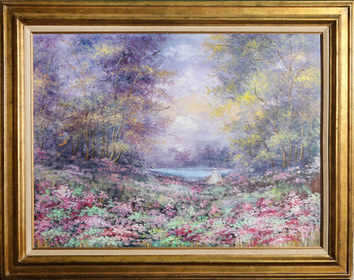 Mother and Daughter in Meadow Oil | Unknown Artist,{{product.type}}