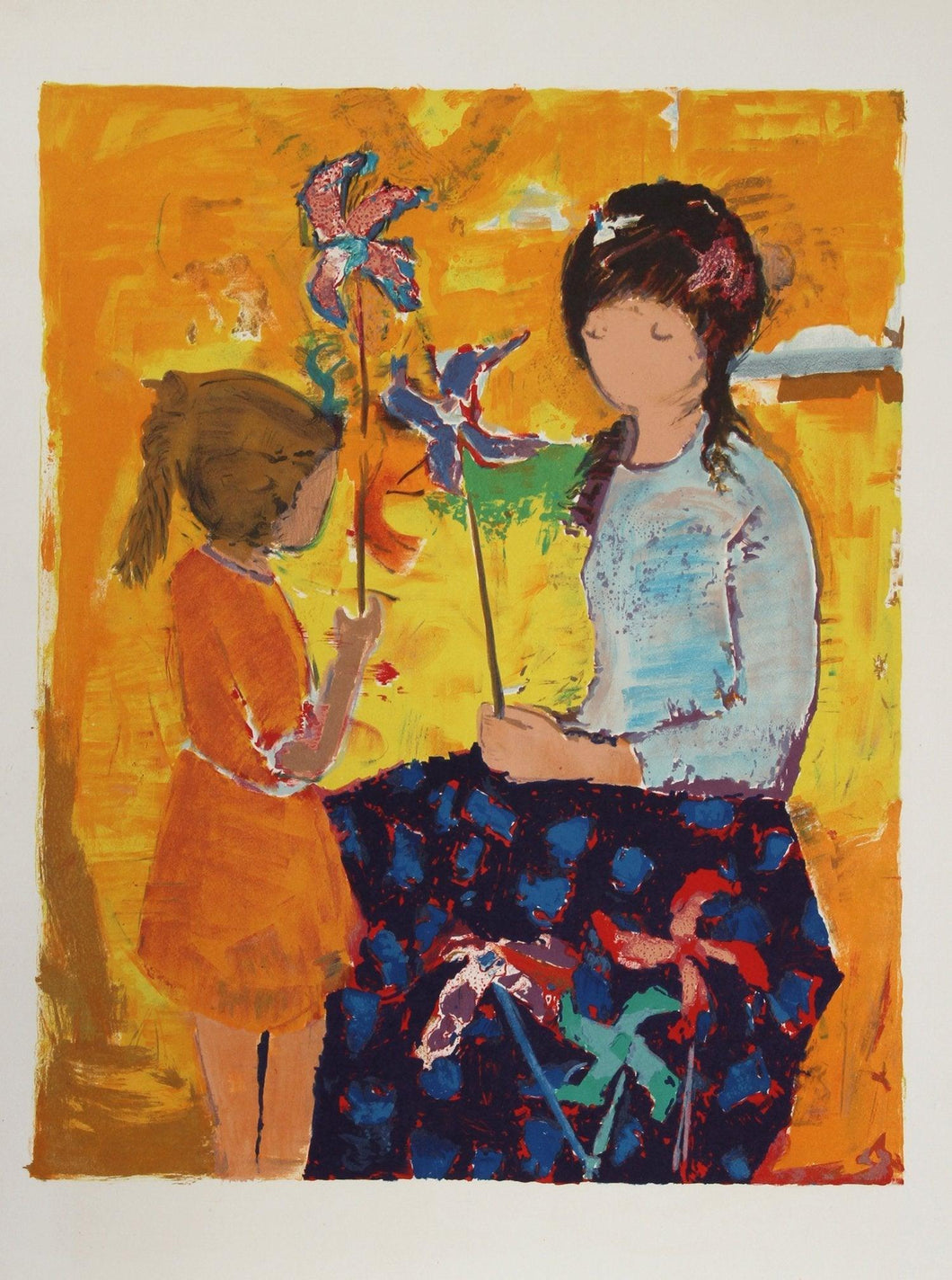Mother and Daughter Lithograph | Willering Epko,{{product.type}}