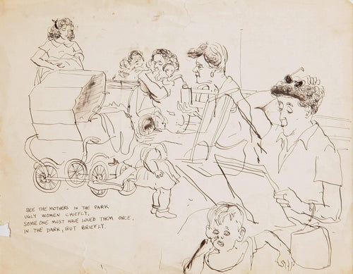 Mothers In The Park 2 Ink | Marshall Goodman,{{product.type}}