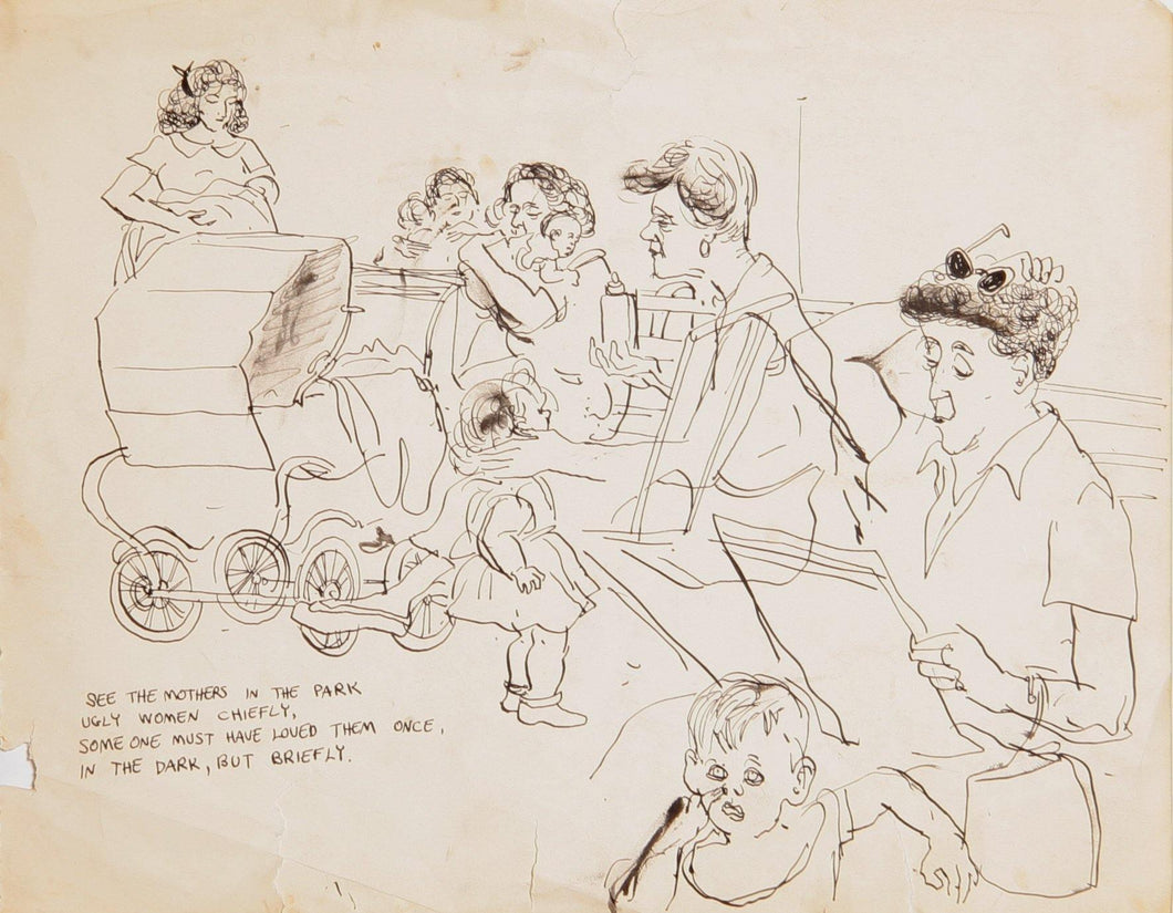 Mothers In The Park 2 Ink | Marshall Goodman,{{product.type}}