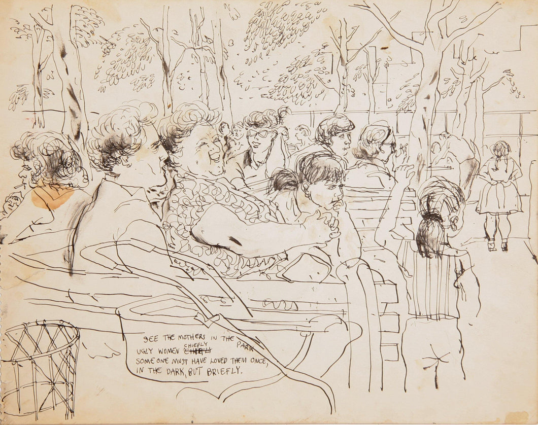 Mothers in the Park I Ink | Marshall Goodman,{{product.type}}