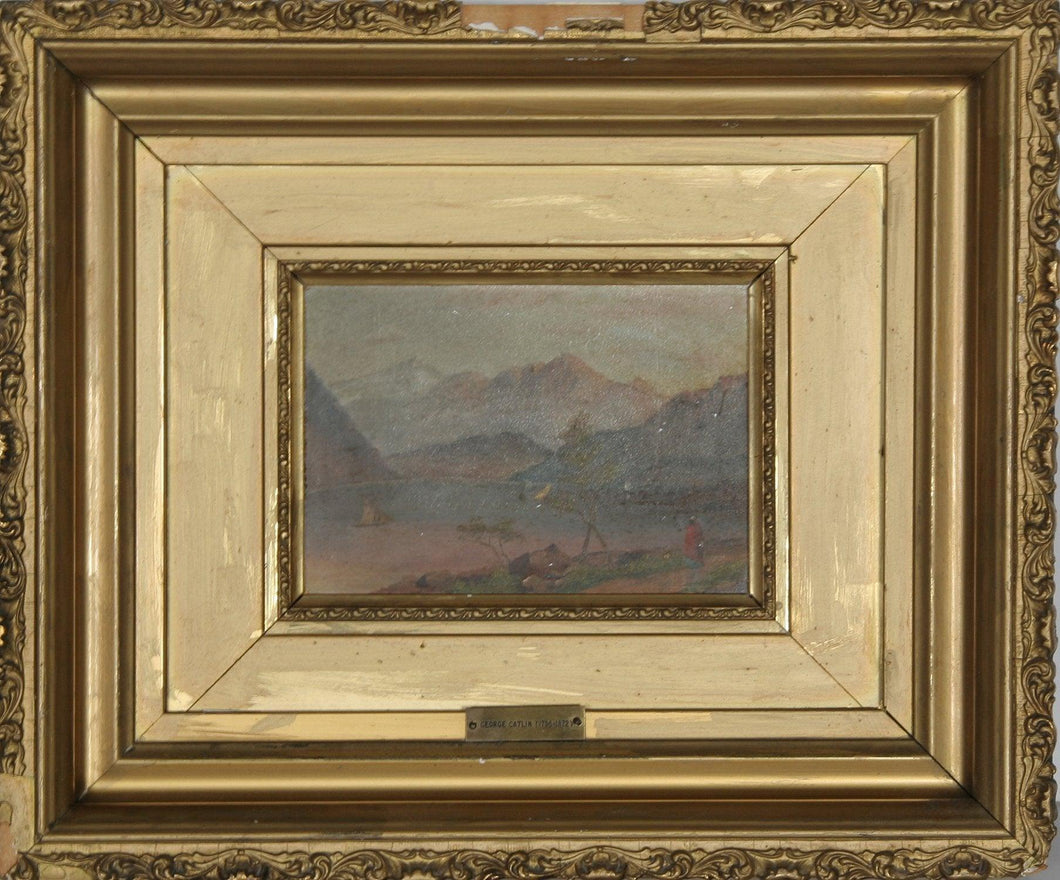 Mountain Landscape Oil | George Catlin,{{product.type}}