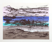Mountain Landscape over Seascape Screenprint | Joseph Grippi,{{product.type}}