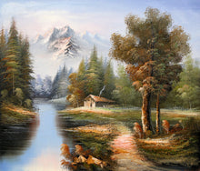 Mountain Landscape with Cabin (13) Oil | Shumu Fu,{{product.type}}