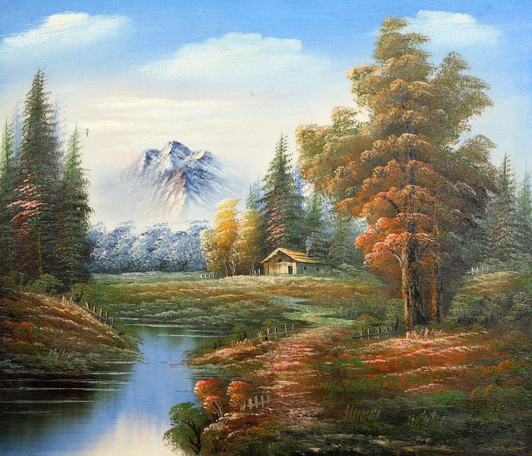 Mountain Landscape with Cabin (36) Oil | Shumu Fu,{{product.type}}