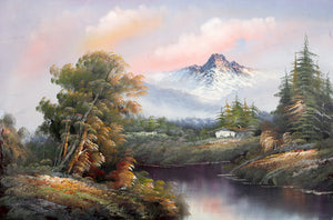 Mountain Landscape with Cabin (57) Oil | Shumu Fu,{{product.type}}