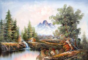 Mountain Landscape with Shack (133) Oil | Shumu Fu,{{product.type}}