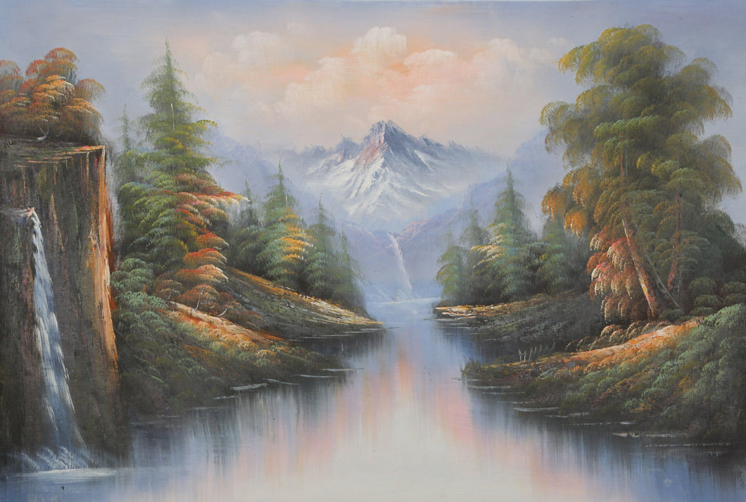 Mountain Reflection Landscape (185) Oil | Shumu Fu,{{product.type}}