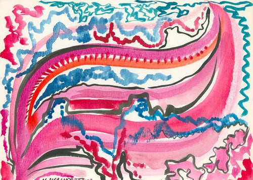 Mountain Roads Watercolor | Harold Wallerstein,{{product.type}}