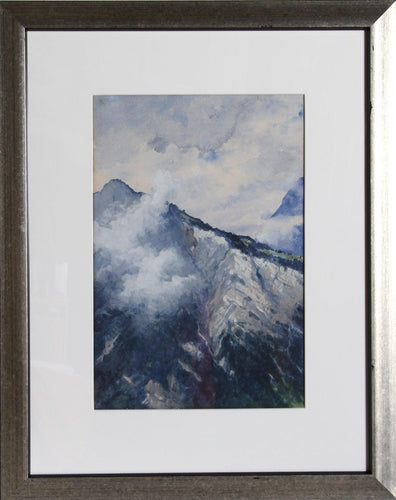 Mountains Watercolor | Unknown Artist,{{product.type}}