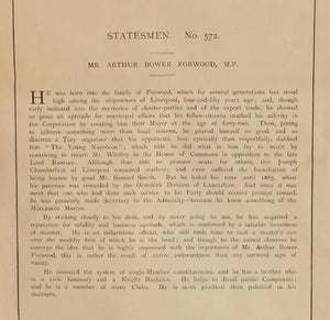 Mr. Arthur Bower Forwood, M.P. Lithograph | Leslie Matthew Ward (Spy),{{product.type}}