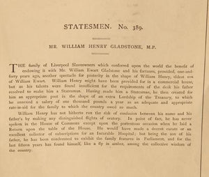 Mr. William Henry Gladstone, M.P. Lithograph | Leslie Matthew Ward (Spy),{{product.type}}