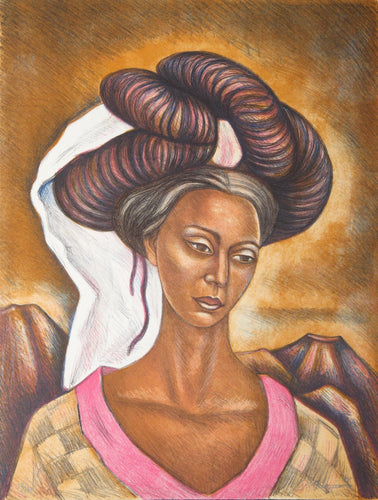 Muchacha de Cuetzalan Lithograph | Raul Anguiano,{{product.type}}