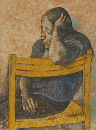 Muchacha en una Silla Lithograph | Francisco Zuniga,{{product.type}}