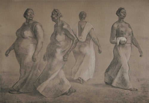 Mujeres Caminando II Lithograph | Francisco Zuniga,{{product.type}}